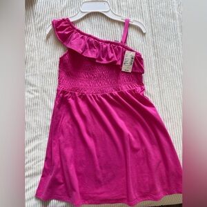 The Children's Place Bright Pink One-Shoulder Ruffle Dress
